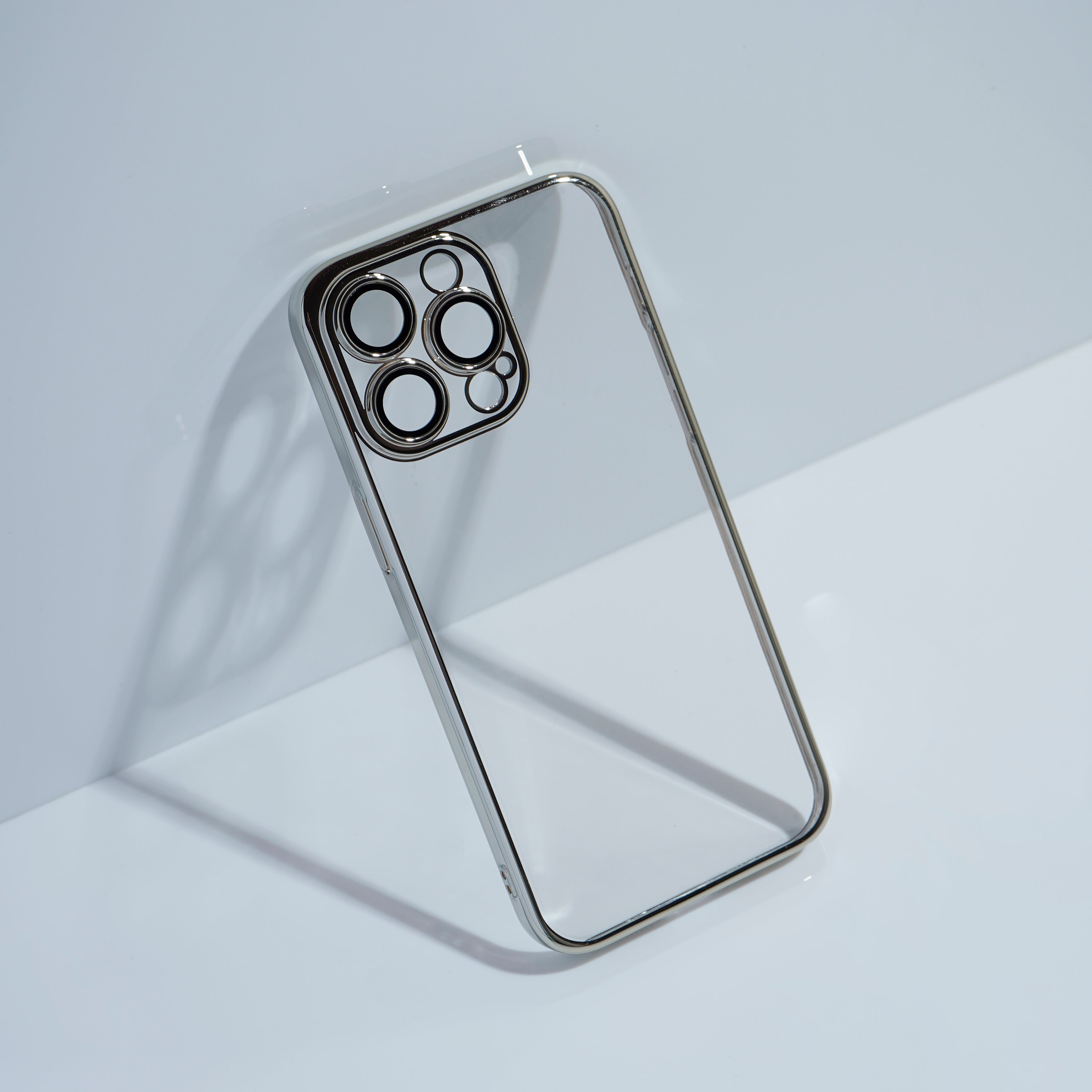 iPhone 13 Back Cover Metallic Transparent Case