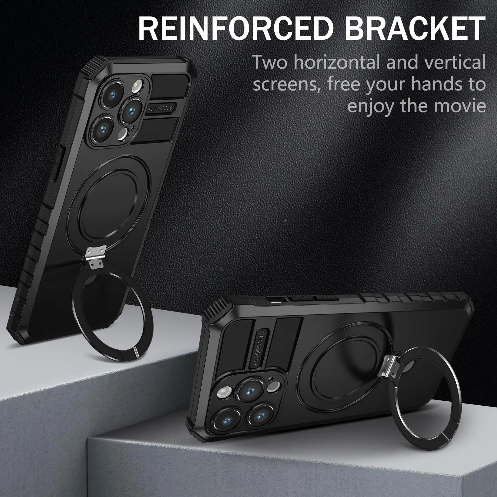 15 Pro Cover - Magnetic Holder Back cover-1781