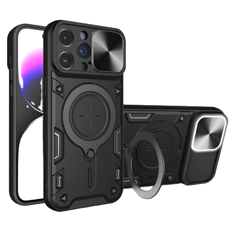 iPhone 15 Pro Cases - Ring Bracket Shockproof Cover-1988