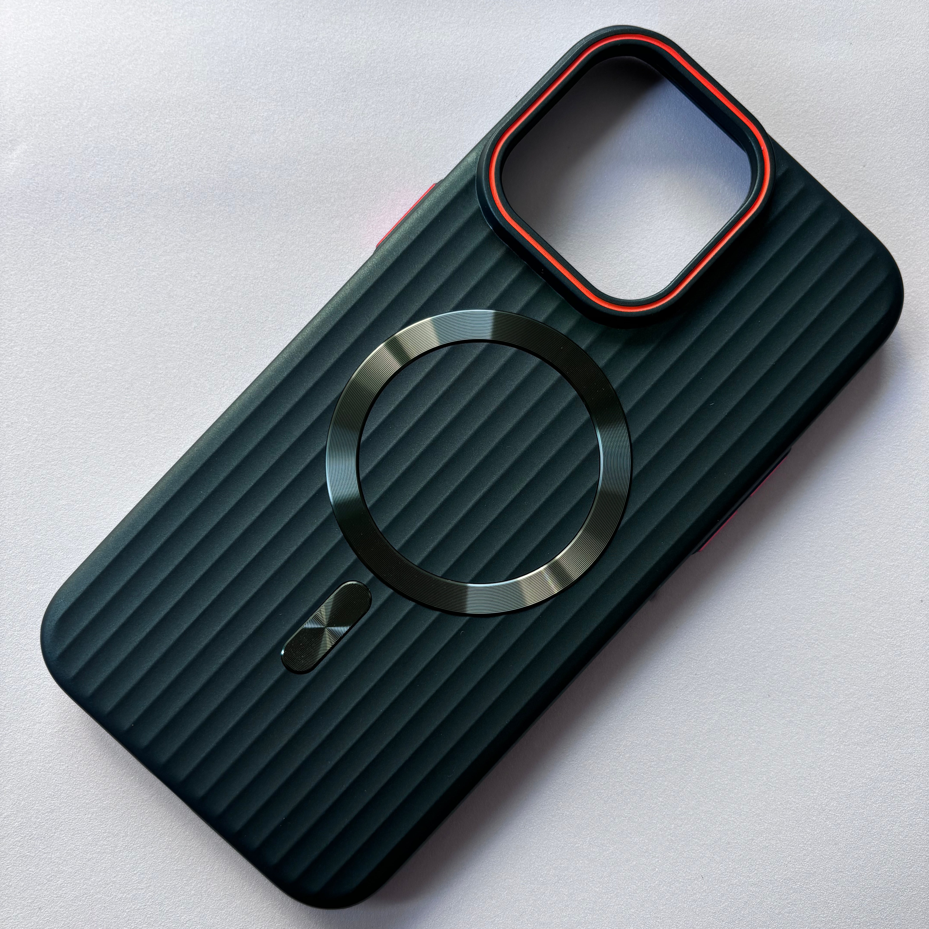 iPhone 13 Pro Max Cover Case Corrugated Hybrid Magsafe Green Case