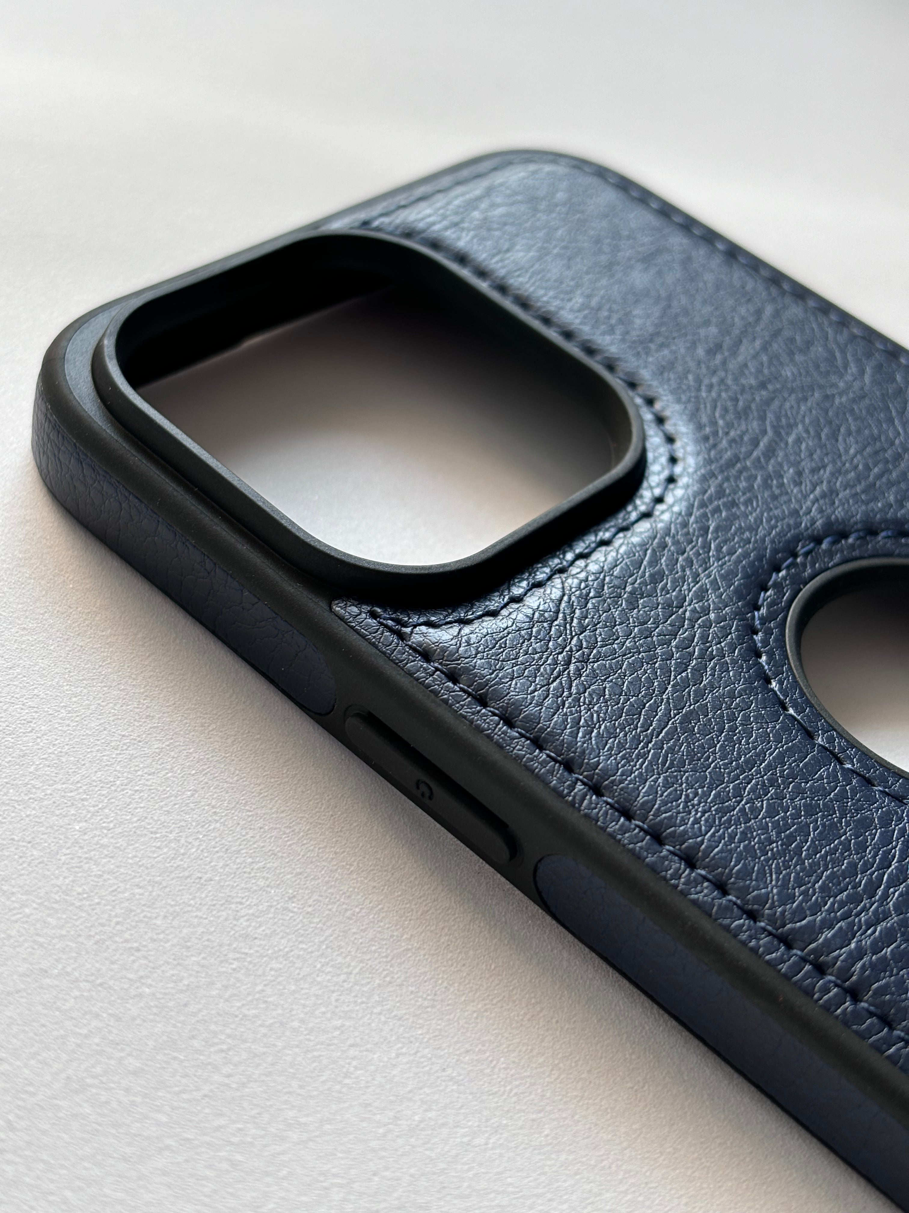 iPhone 14 Phone Cover Vegan Leather Prime Logo Cut Case-364
