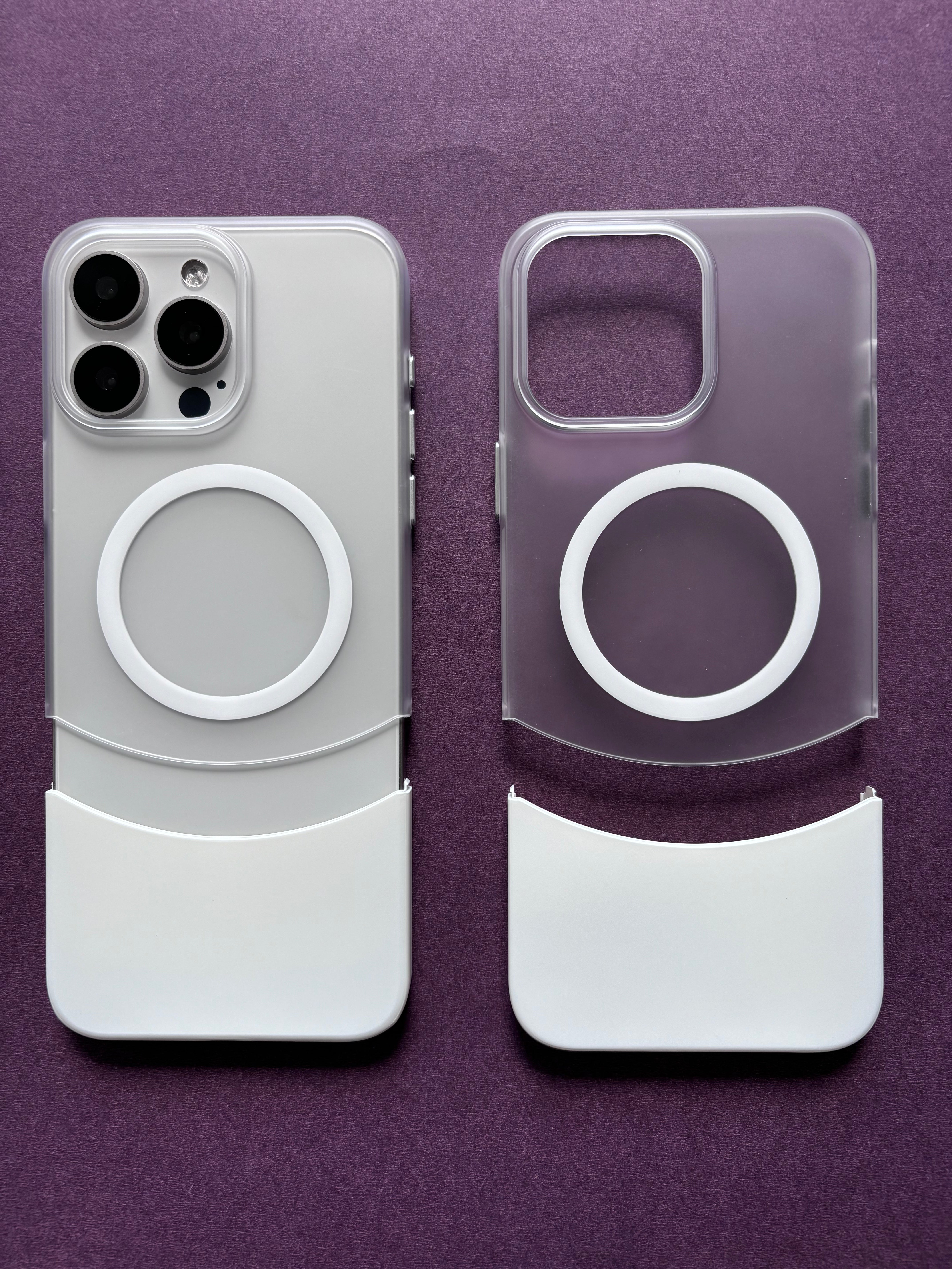iPhone 15 Pro Back Cover - Splicing Detachable Cover-249
