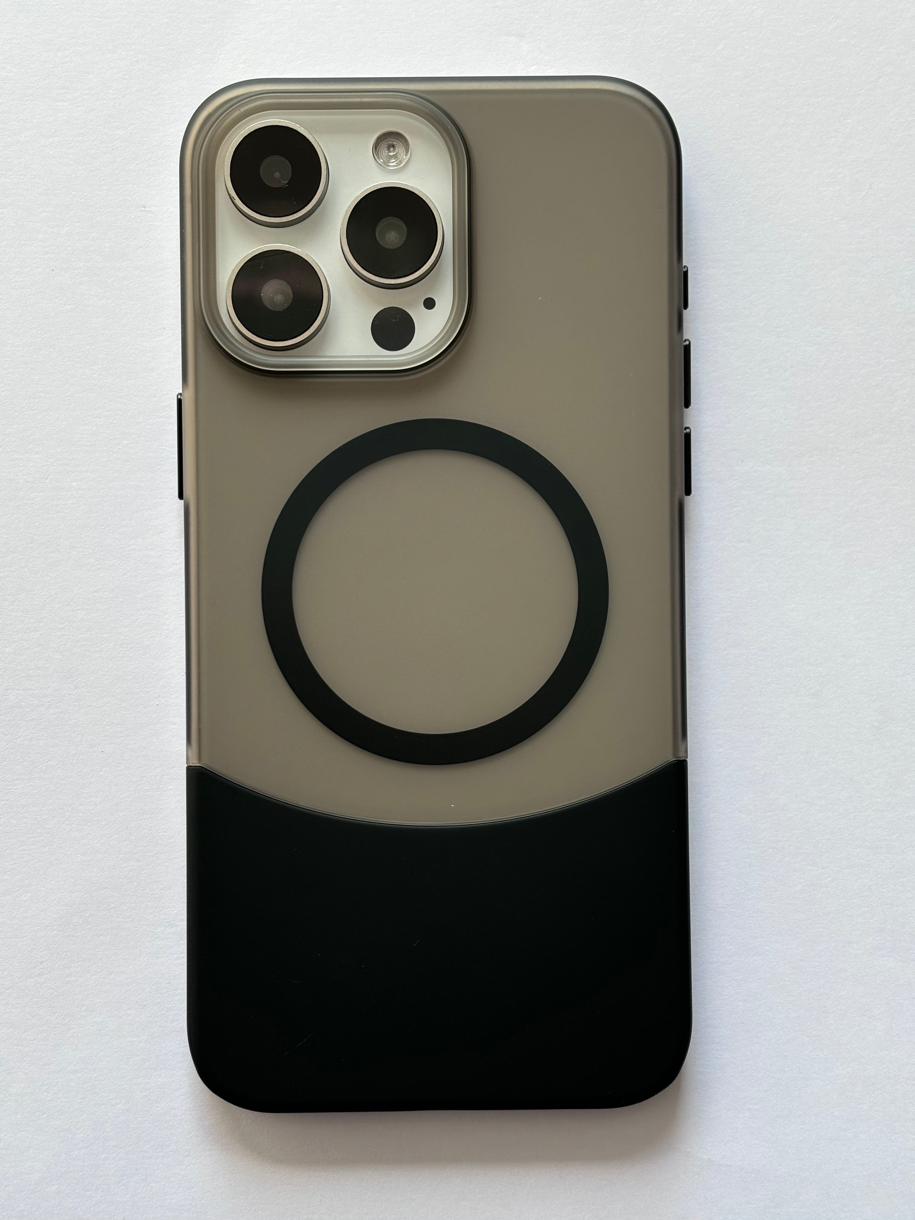 iPhone 15 Cover Black Splicing Case-325