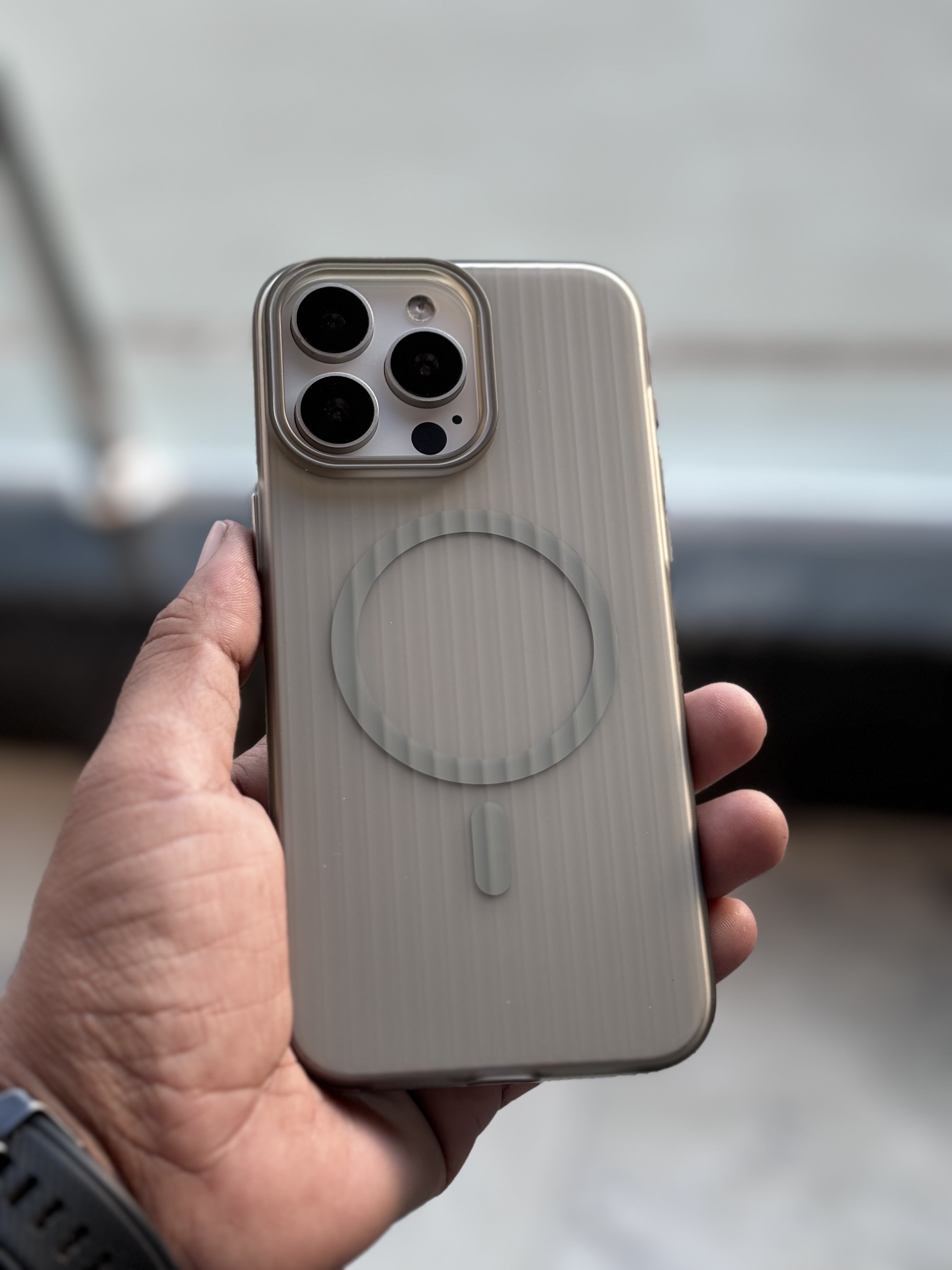 iPhone 15 Pro Cases - Corrugated Style Back cover-1565