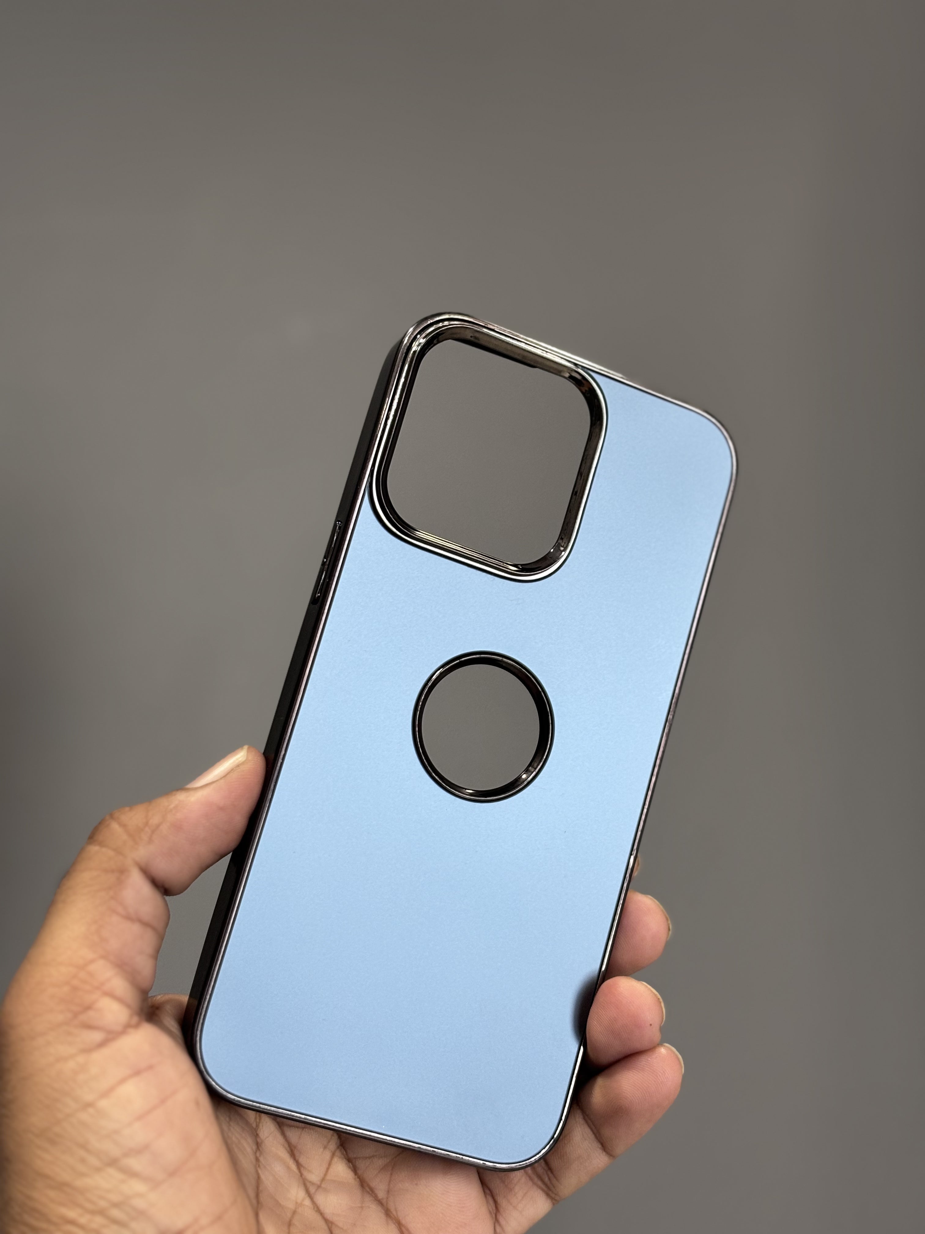 iPhone 15 Pro Max Cover - Blue Shaded Electroplating Case-527