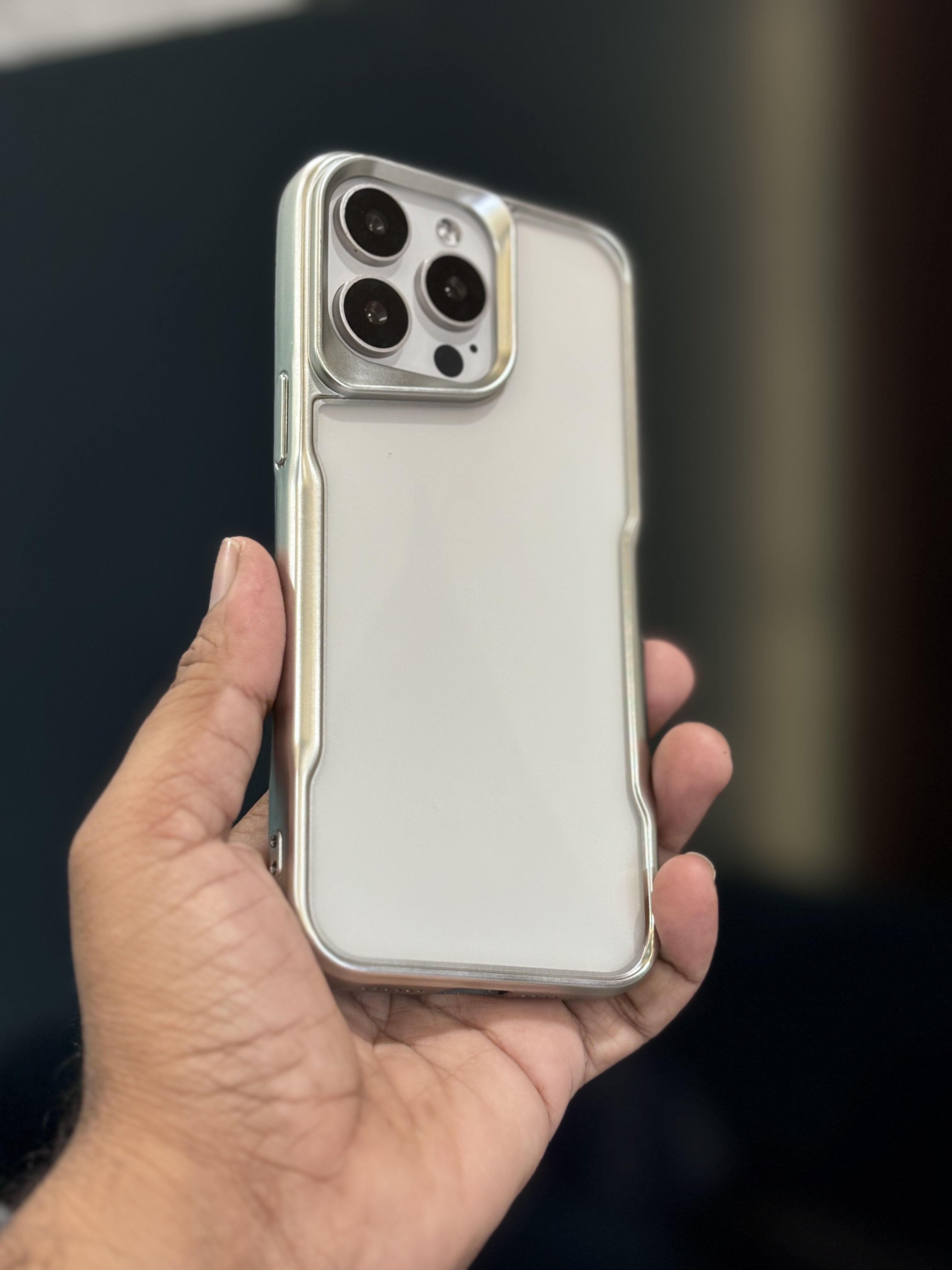 iPhone 13 Pro Max Cover Case - Luxury Silver Case-2338