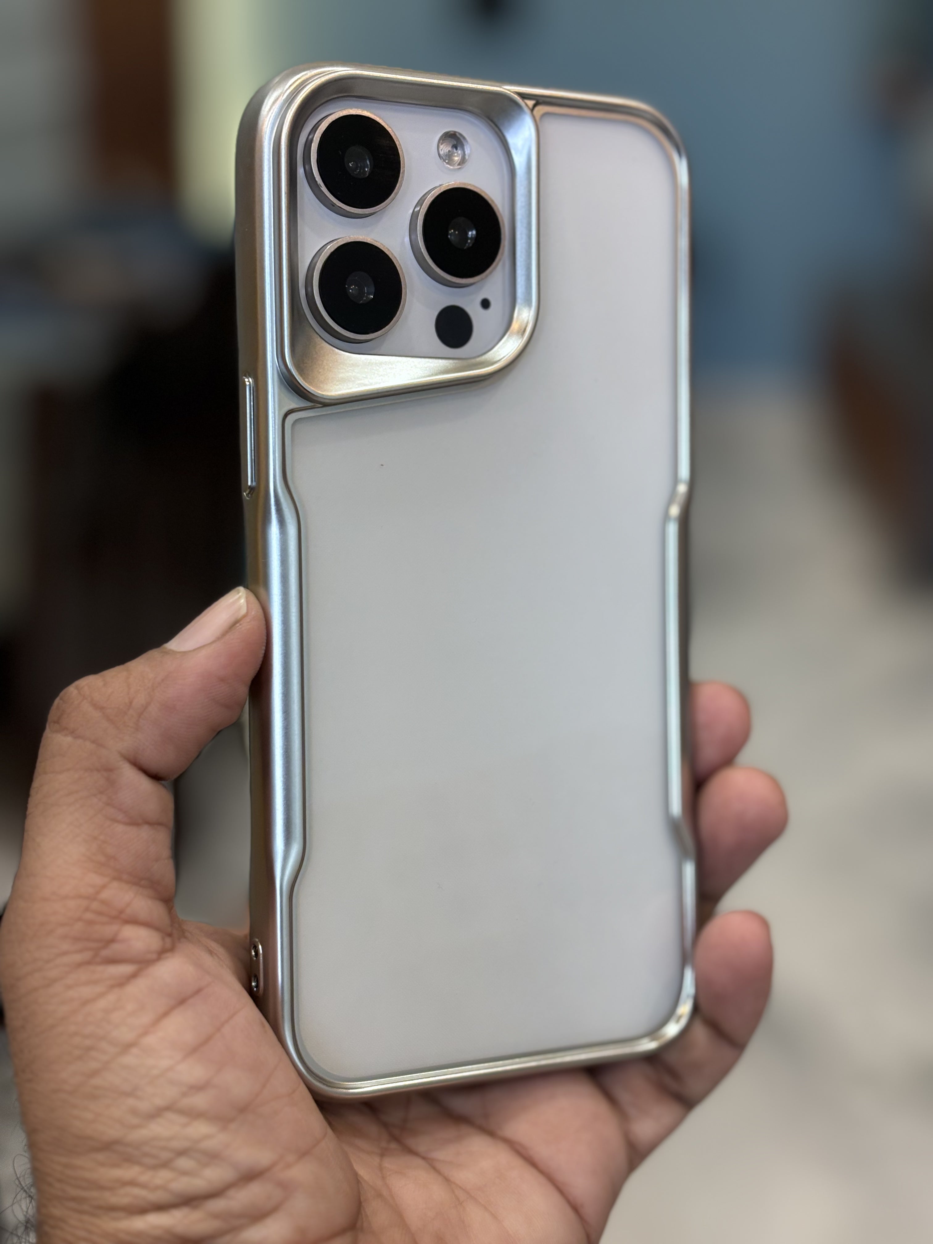 iPhone 13 Pro Max Cover Case - Luxury Silver Case-2339