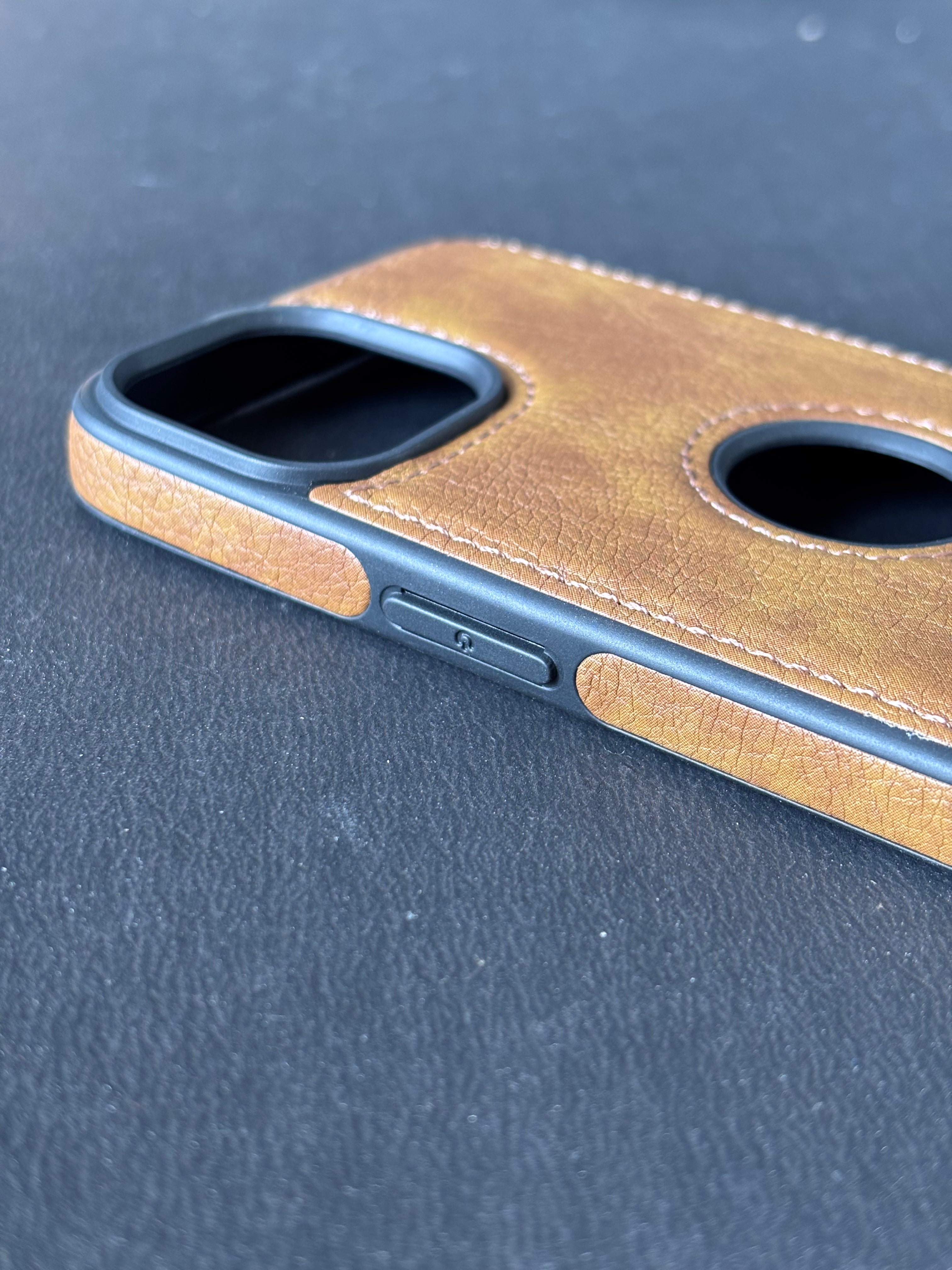 iPhone 13 Back Cover Vegan Leather Case-347