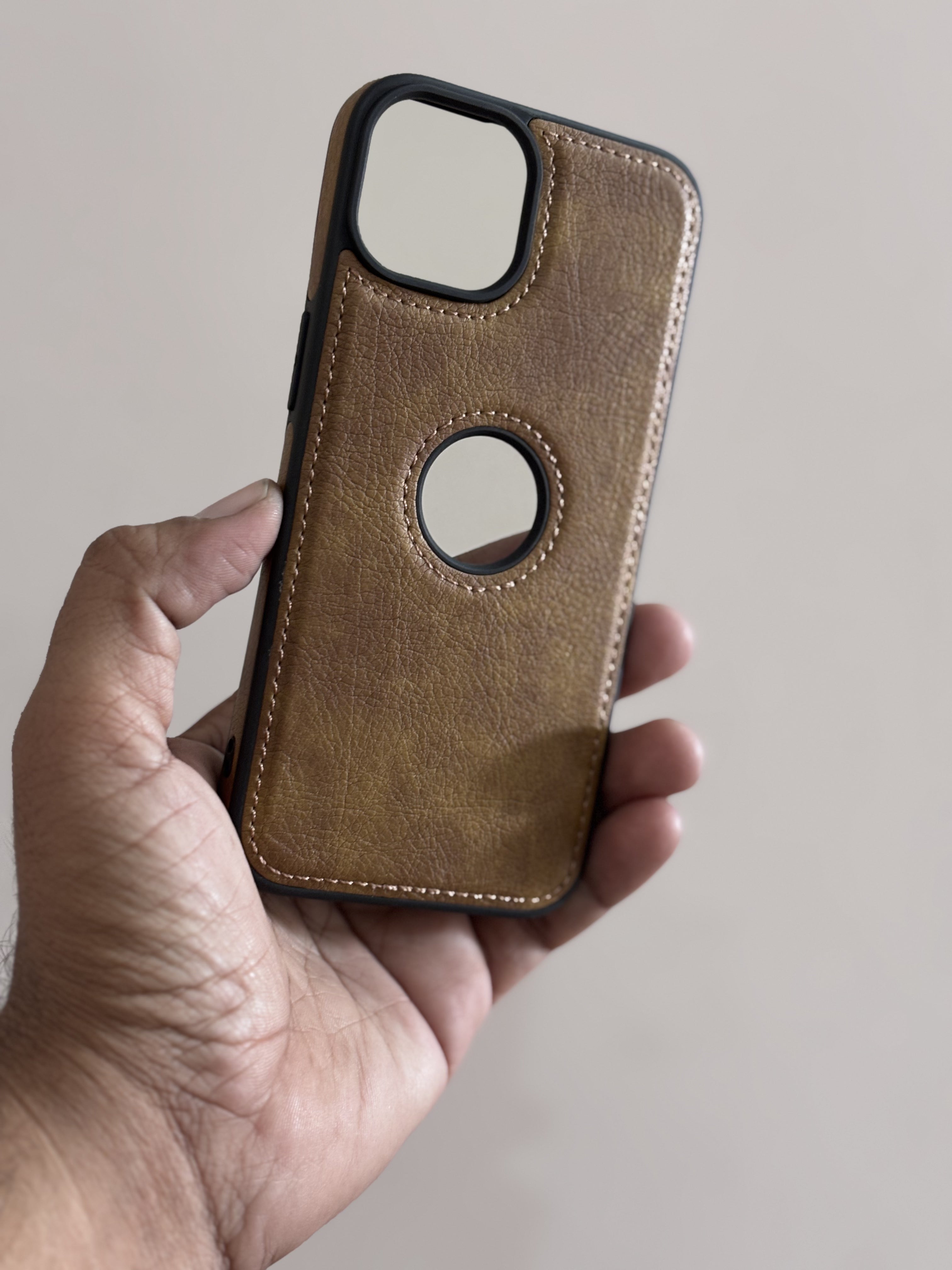 iPhone 13 Back Cover Vegan Leather Case-345
