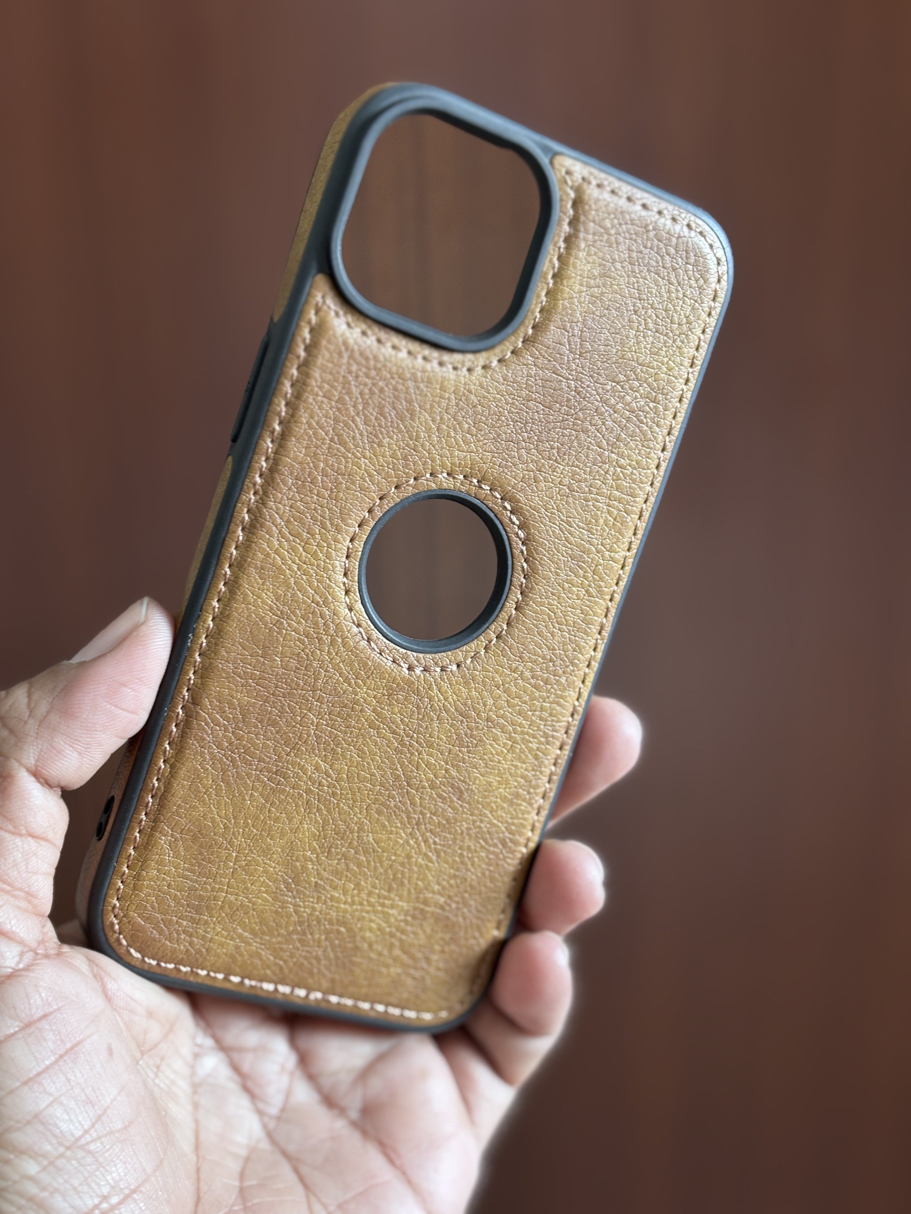 iPhone 13 Back Cover Vegan Leather Case-346