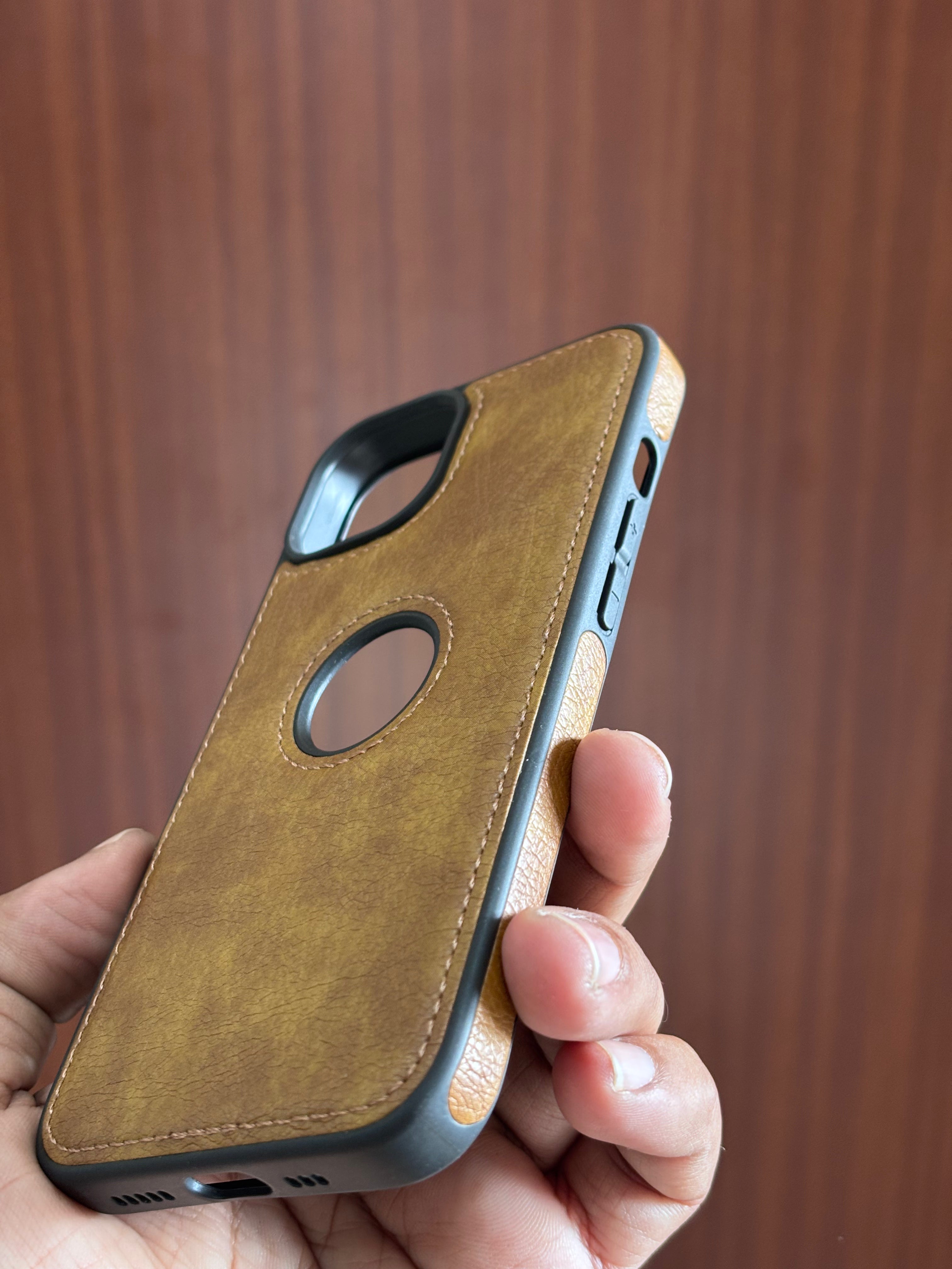 iPhone 13 Back Cover Vegan Leather Case-349