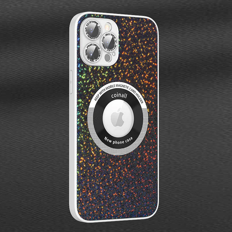 iPhone 14 Pro Cover Case - Camera Protection Glitter Back-2460