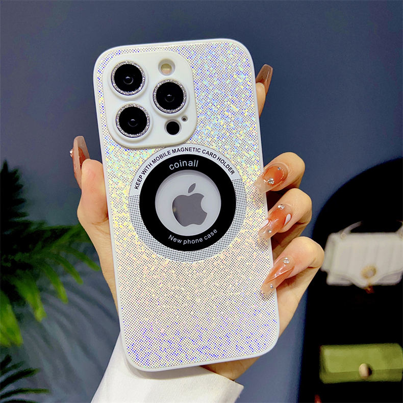 iphone 14 pro Fancy Camera Lens Full Protection Glitter with Magsafe Phone Case