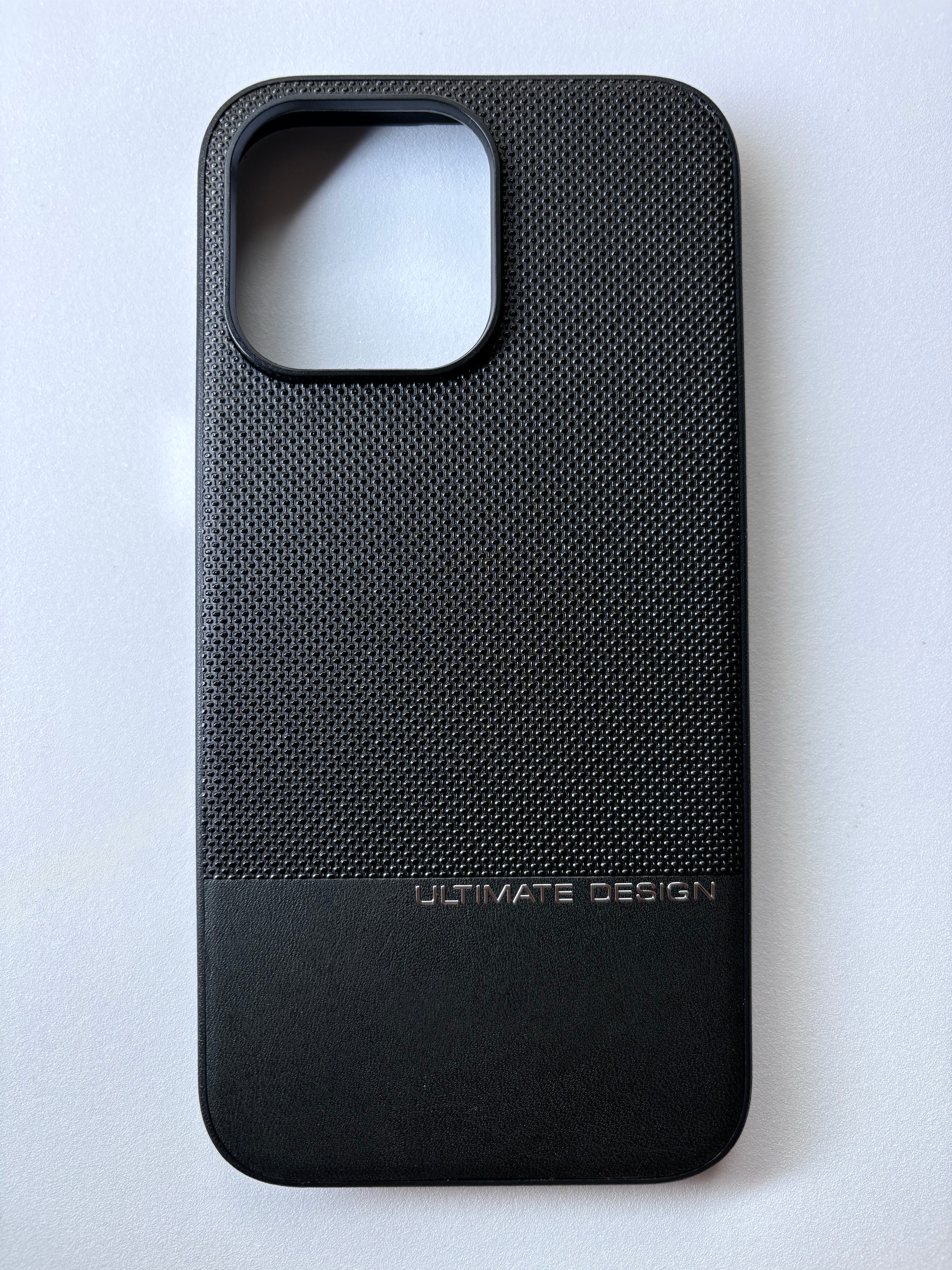 Iphone 13 High Quality Shockproof  Leather with Camera Lens Frame Protection phone case-Black