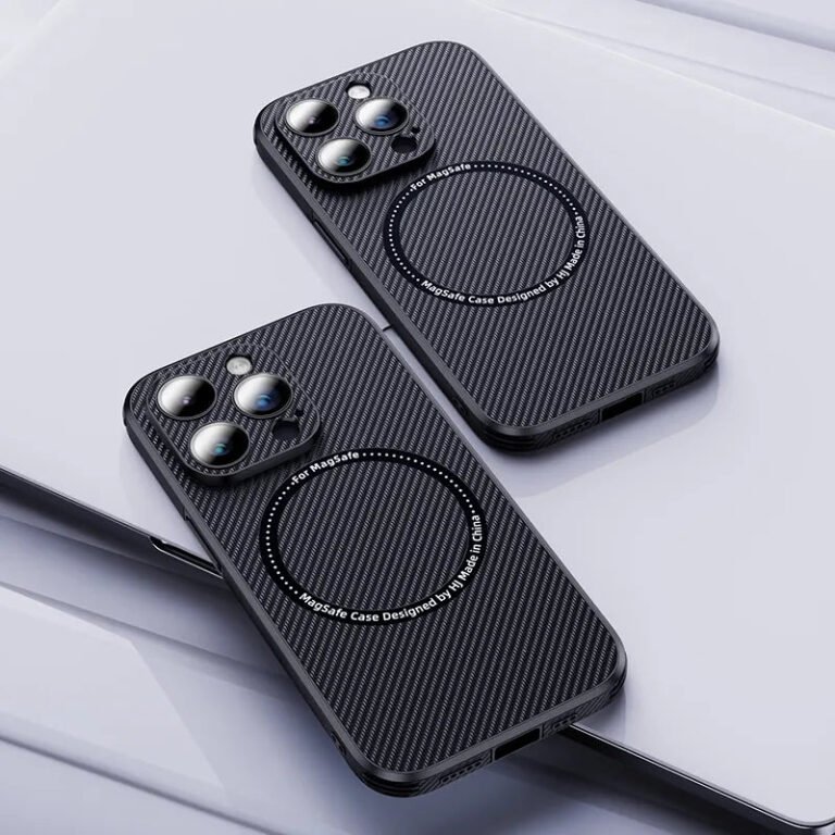 iPhone 13 Back Cover Carbon Fiber Wireless Charging Case - Image 4