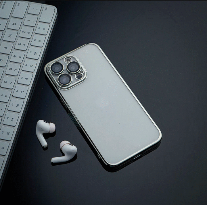 iPhone 14 Mobile Cover Silver Aesthetic Back Case