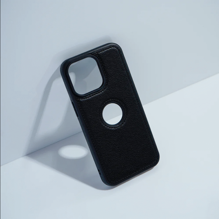 iPhone 14 Phone Cover Vegan Leather Prime Logo Cut Case - Image 2