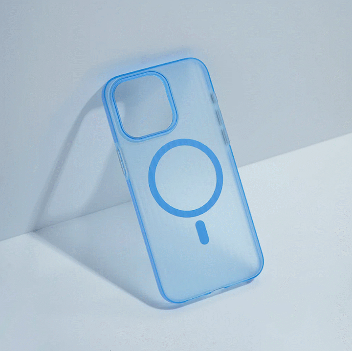 iPhone 15 Cover With Camera Protection Corrugated Case - Sky Blue - Image 2