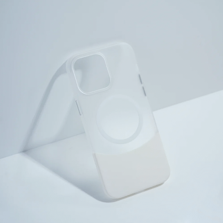 iPhone 14 Back Cover Stylish White Dual Tone Case - Image 2