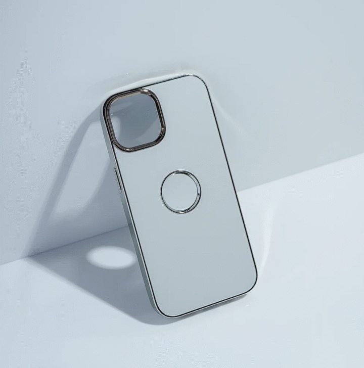 iPhone 14 Case Premium White Logo Cut Cover - Image 2