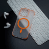 iPhone 15 Cover With Camera Protection Corrugated Case - White Orange