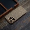 iPhone 15 Cover With Camera Protection Gold Glitter Case