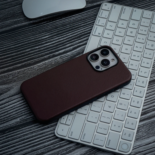 iPhone 15 Cover Vegan Leather Cover With Camera Protection Case