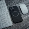 Iphone 13 back cover carbon fiber wireless charging case 01