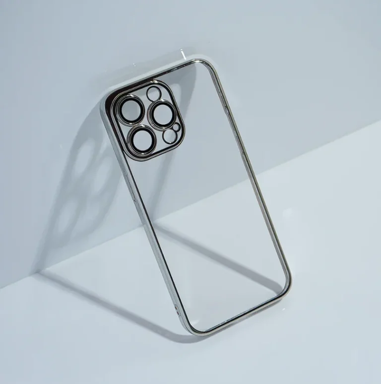 Iphone 13 back cover metallic transparent case 02