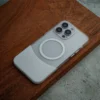 Iphone 14 back cover stylish white dual tone case 01