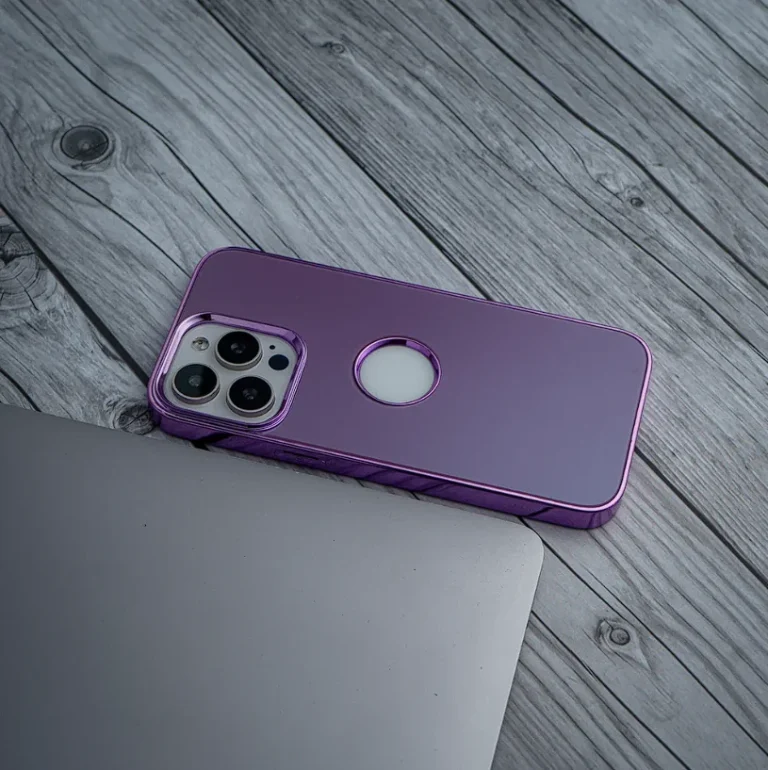 Iphone 14 mobile cover luxury look pink shaded case 01
