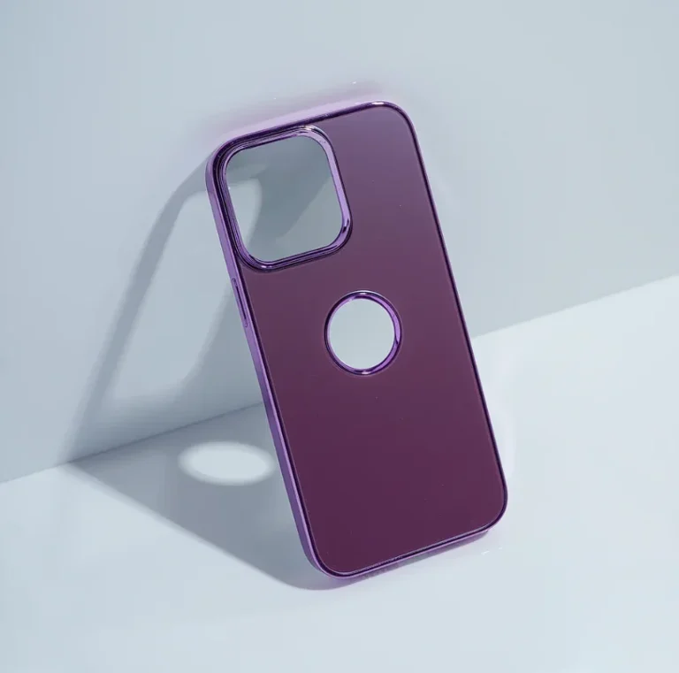 Iphone 14 pro back cover – thin pink shaded case 01