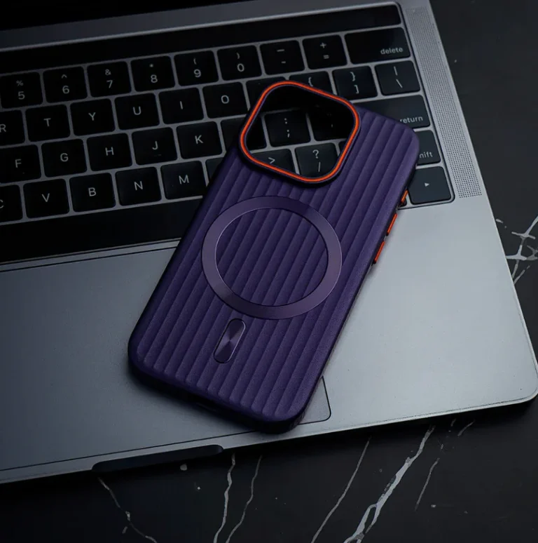 Iphone 14 pro cover – luxury corrugated back case 01