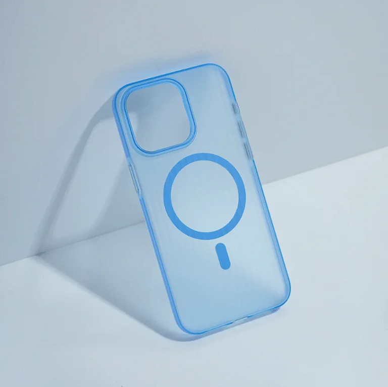 Iphone 15 cover with camera protection corrugated case – sky blue 02