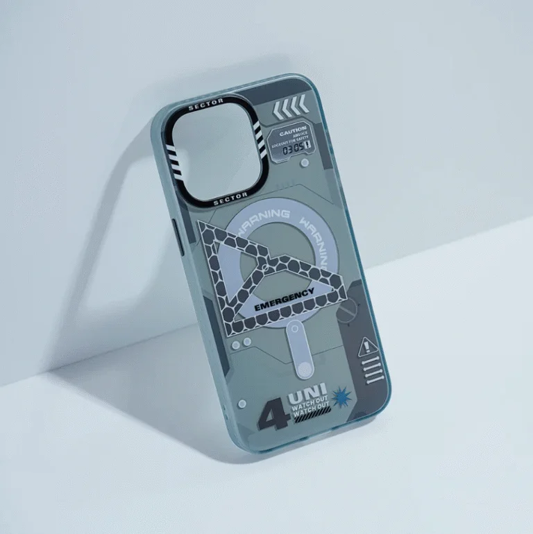 Iphone 15 pro max cover – magnetic semi transparent 02